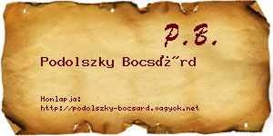 Podolszky Bocsárd névjegykártya